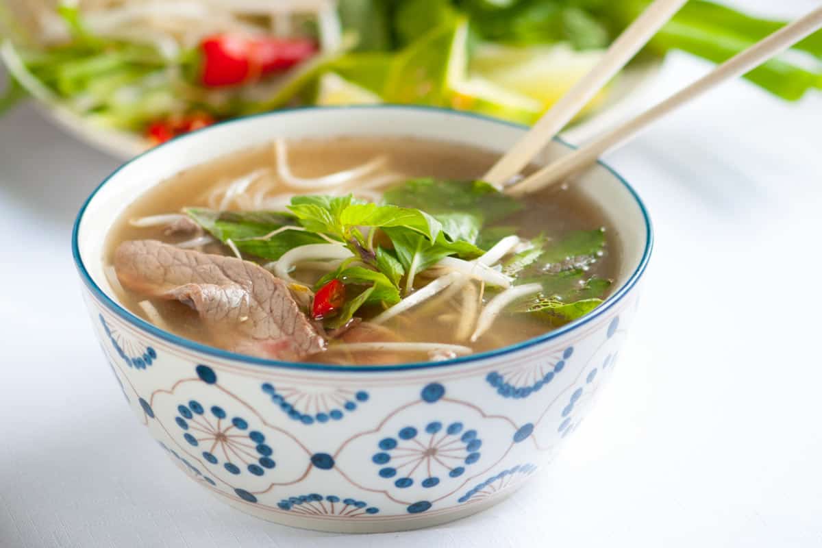 Authentic Slow-Simmered Vietnamese Pho with Aromatic Herbs