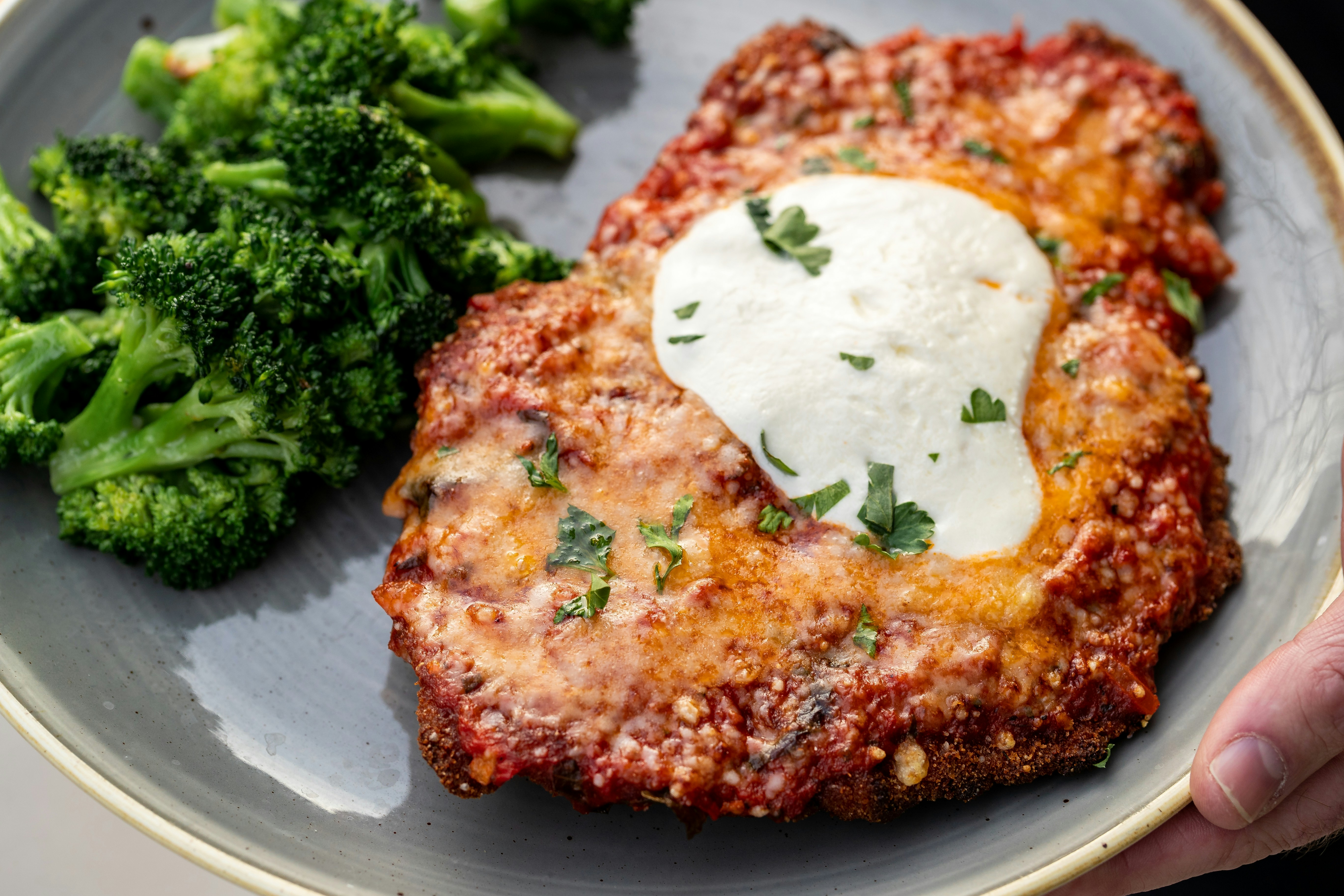 Crispy Oven-Baked Chicken Parmesan with Fresh Basil