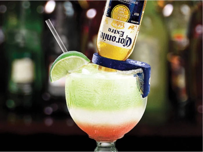 Chilled Tequila Coronarita Margarita with Lime