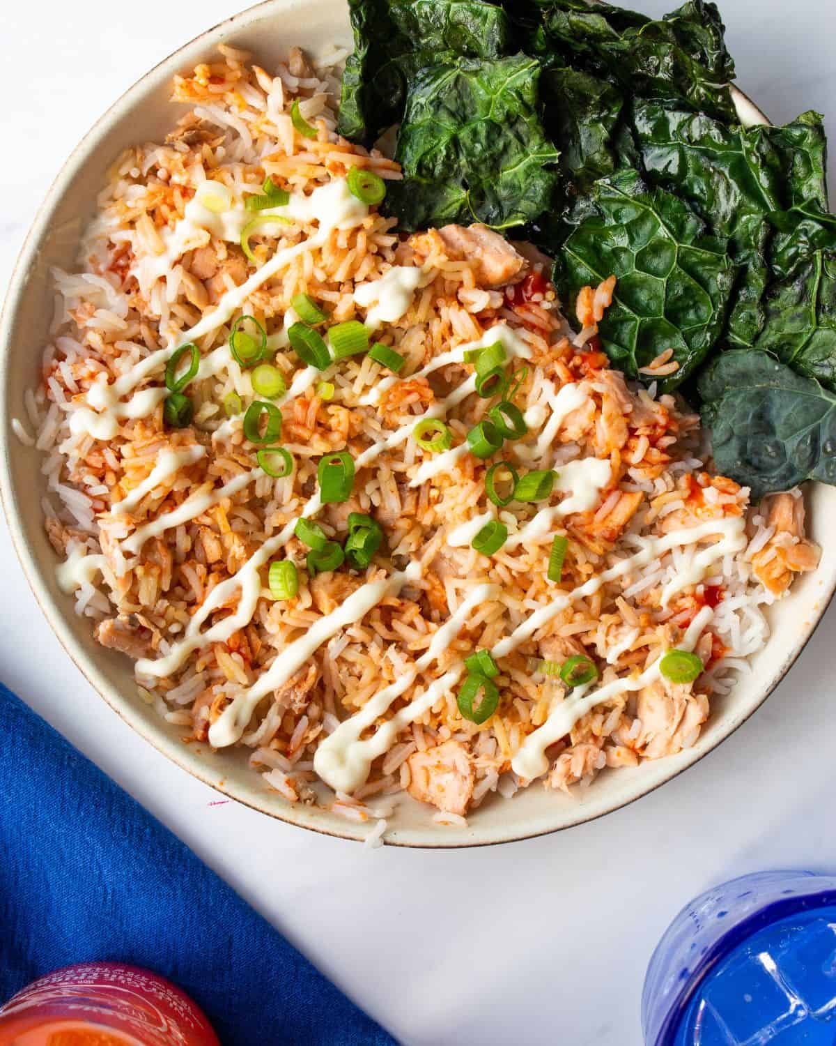 Grilled Teriyaki Salmon Rice Bowl with Fresh Vegetables