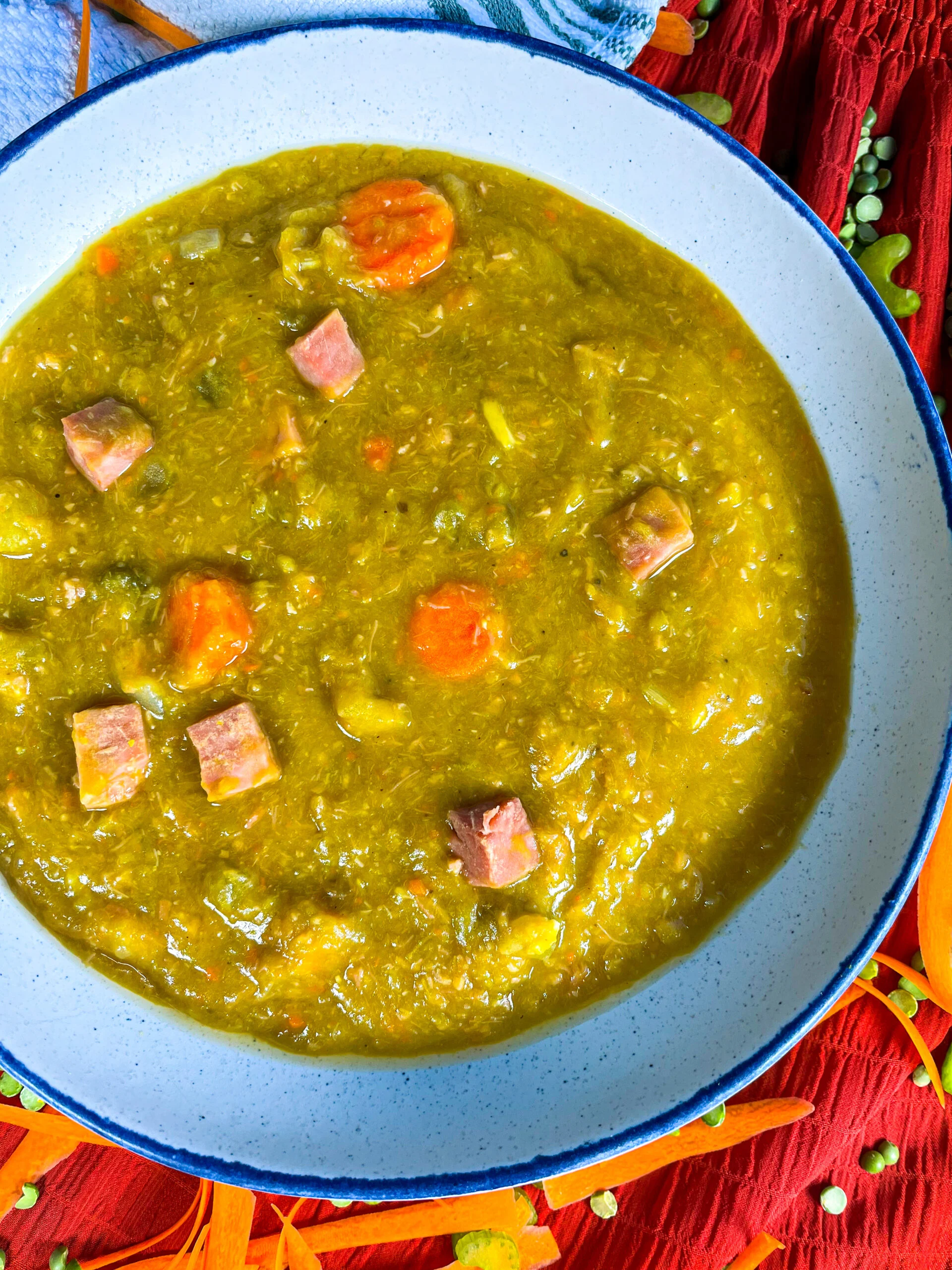 Slow-Simmered Ham and Split Pea Soup with Fresh Thyme