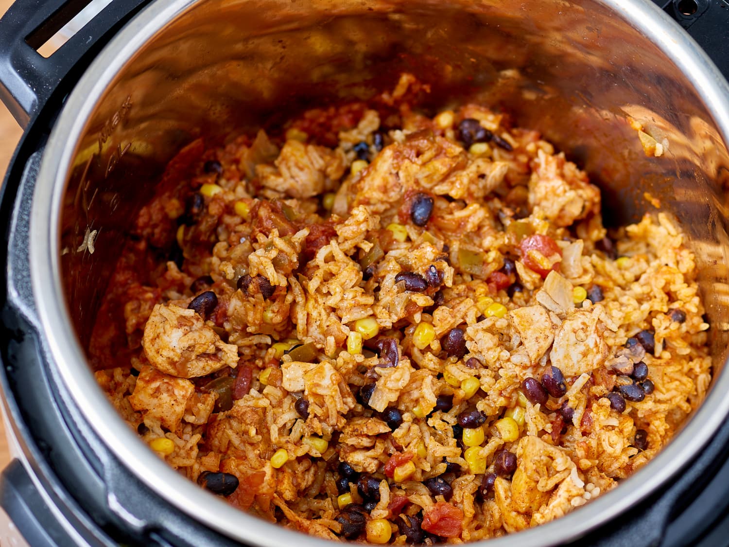 Instant Pot Chicken Burrito Bowls with Rice and Beans