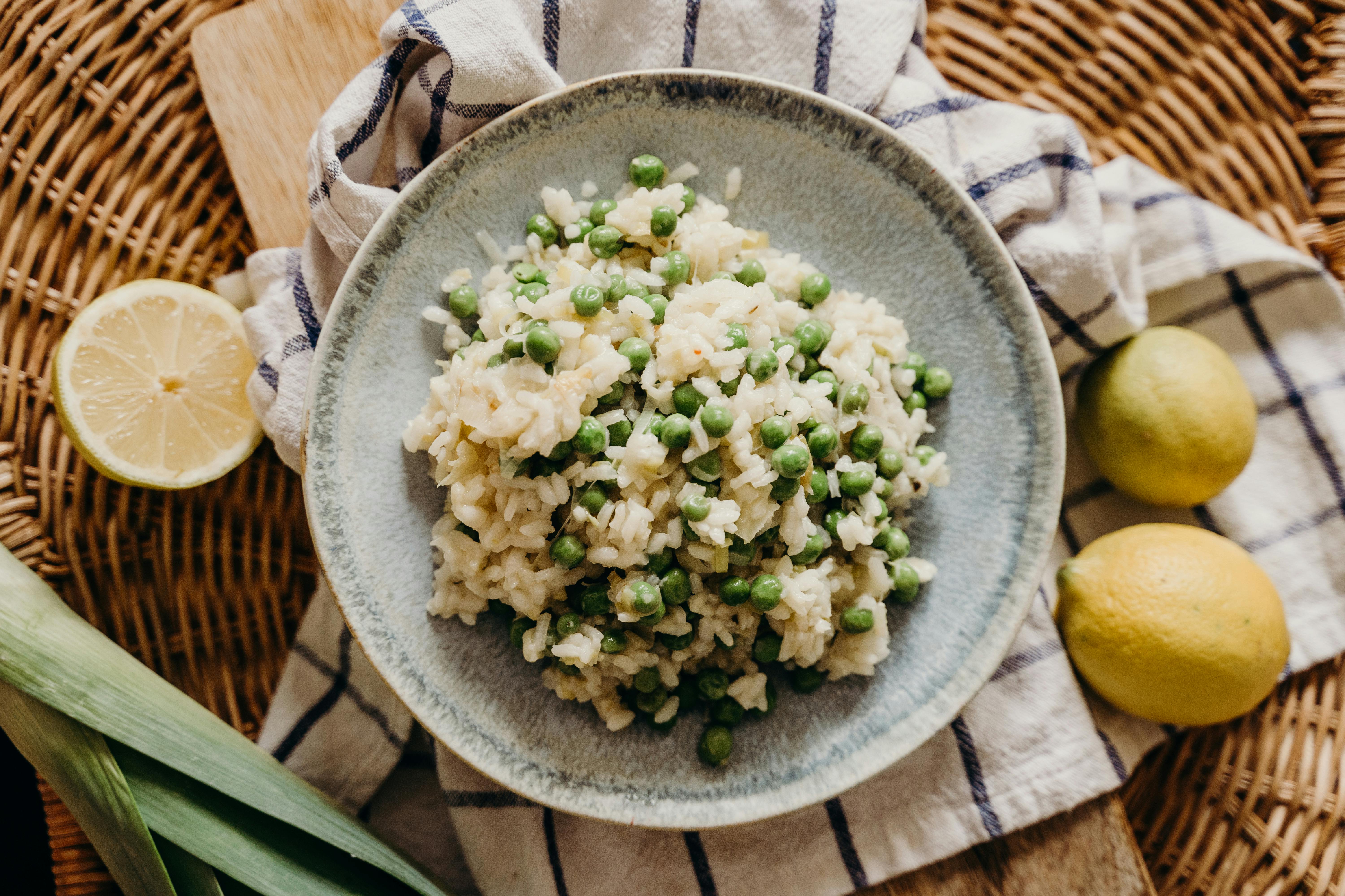 Creamy Lemon Risotto with Green Peas