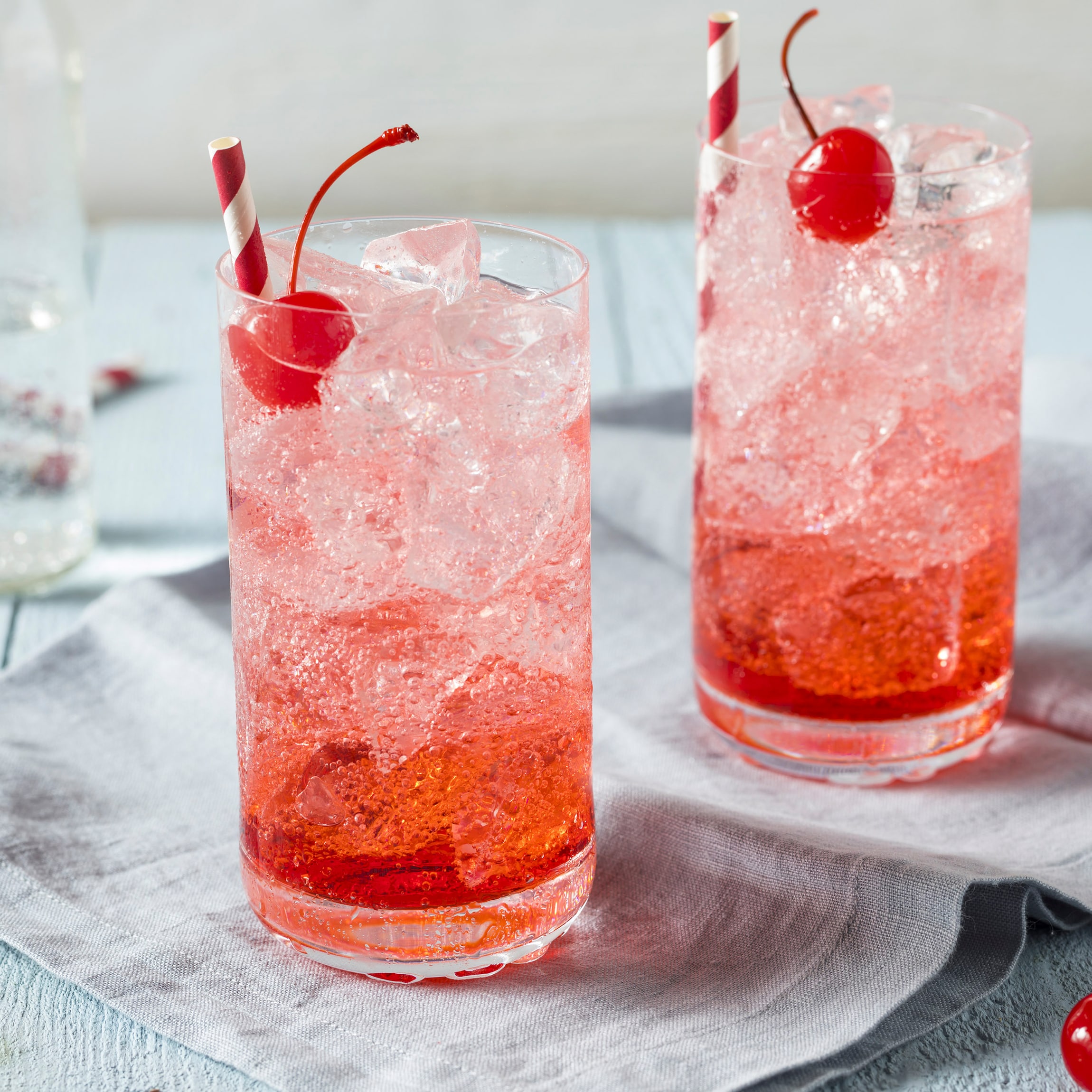 Classic Shirley Temple with Maraschino Cherry Garnish