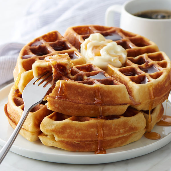 Crispy Belgian Waffle Party with Maple Whipped Cream